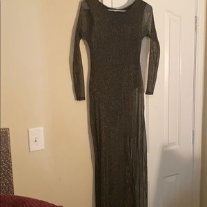 Long dress built in spanx with side slit